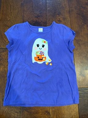 Gymboree Girls Purple Halloween Ghost Graphic Tee